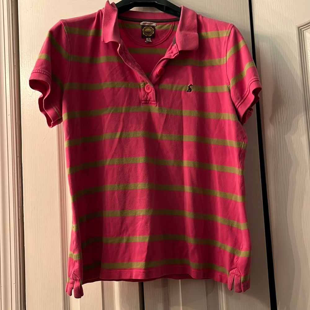 Pink and Tan Joules Polo